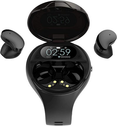 Smart Watch with TWS Wireless Earbuds